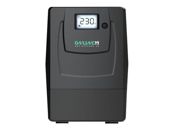 ONLINE USV YUNTO Smile 800 - UPS - AC 220/230 V - 480 watt - 800 VA - 9 Ah - utgangskontakter: 2