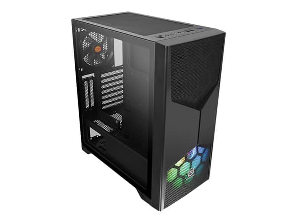 Thermaltake Commander G31 TG ARGB - Mid tower - ATX - genomskinlig sidopanel (härdat glas) - ingen strömförsörjning (PS/2) - svart - USB/ljud