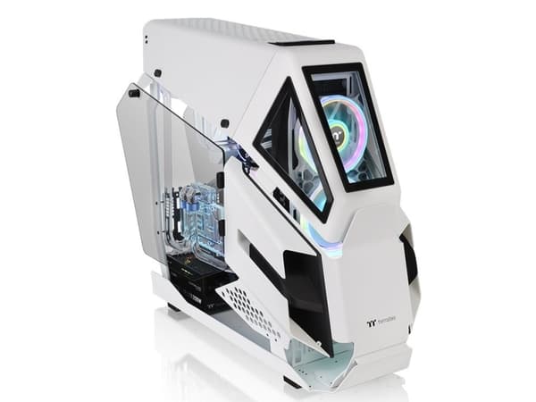 Thermaltake AH T600 Snow - Tower - ATX - sidepanel med vindu (herdet glass) - ingen strømforsyning (PS/2) - hvit - USB/lyd