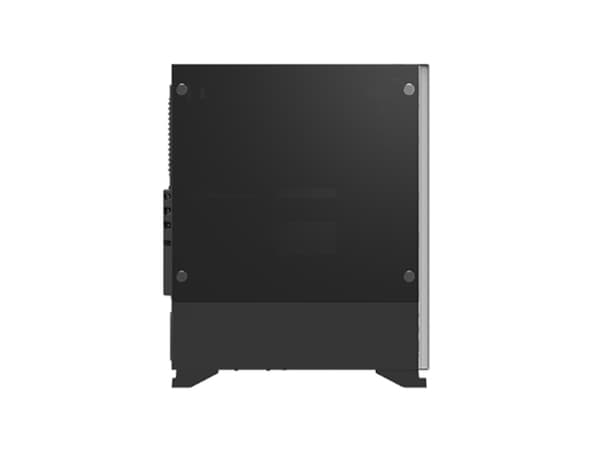 Zalman S5 Black, Midi Tower, PC, Svart, ATX, micro ATX, Mini-ITX, Plast, Stål, Härdat glas, Blå, Grön, Röd