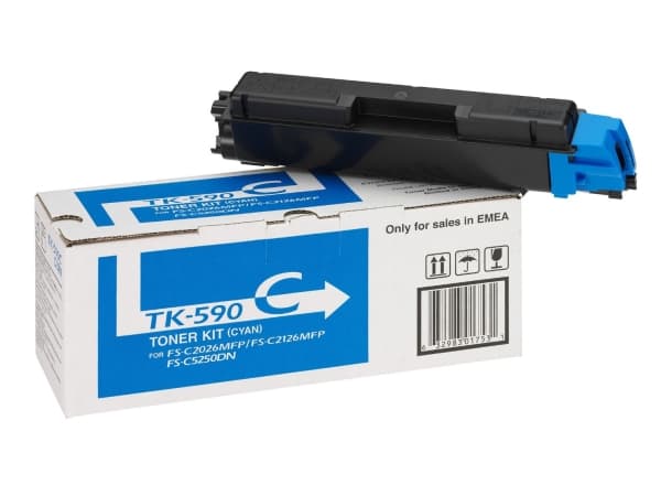 KYOCERA TK-590C, 5000 sivua, Syaani, 1 kpl
