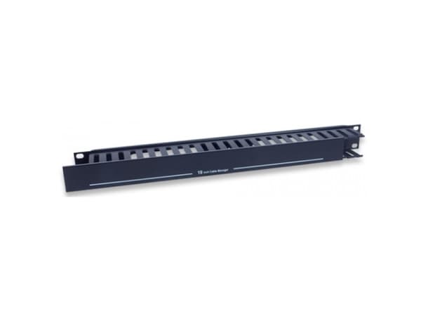 Intellinet 711685 Kabelopplegg 1U for 19" stativskap med deksel, svart