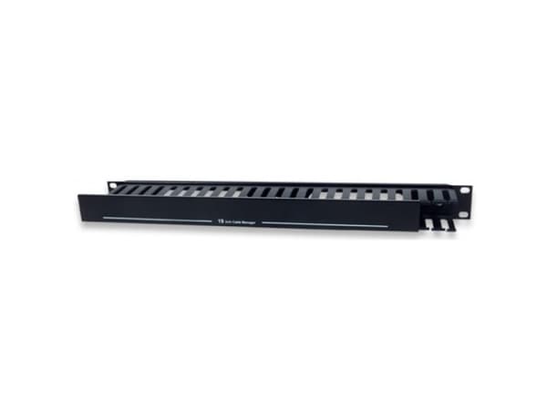 Intellinet 711685 Kabelopplegg 1U for 19" stativskap med deksel, svart