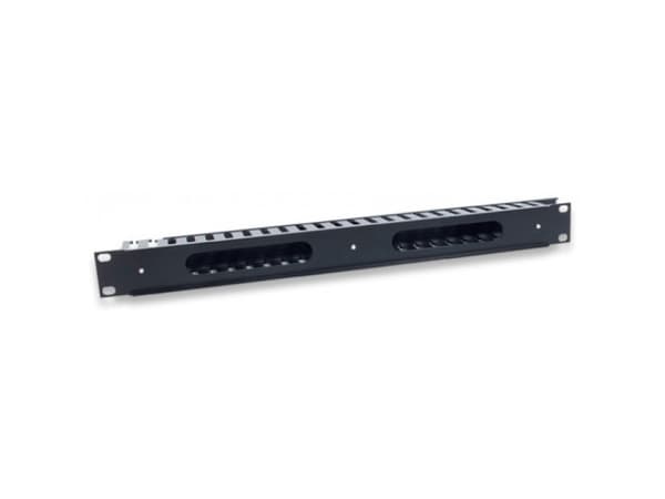 Intellinet 711685 Kabelopplegg 1U for 19" stativskap med deksel, svart