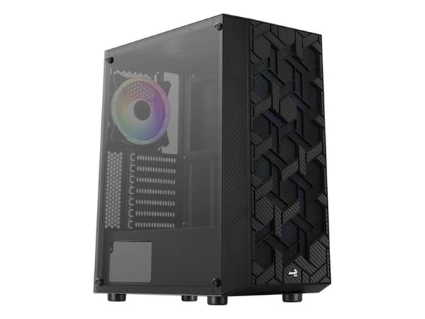 AeroCool - - ingen strömförsörjning (ATX) - svart - USB/ljud