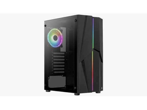 AeroCool - - ingen strømforsyning (ATX) - svart - USB/lyd