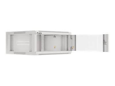 Lanberg WFFA Series - Rack skap - veggmonterbar - RAL 7035, grå - 4U - 19"