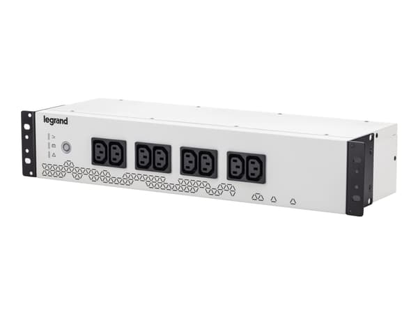 Legrand Keor PDU 800 - UPS (kan monteres i rack) - AC 230 V - 480 watt - 800 VA - 9 Ah - USB - utgangskontakter: 8 - 2U - 19" Sort, Hvit