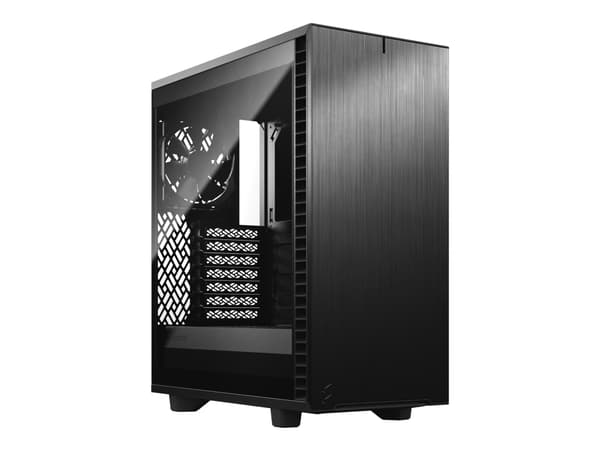 Fractal Design Define 7 Compact Light Tempered Glass - Tower - ATX - genomskinlig sidopanel (härdat glas) - ingen strömförsörjning (ATX) - svart - US