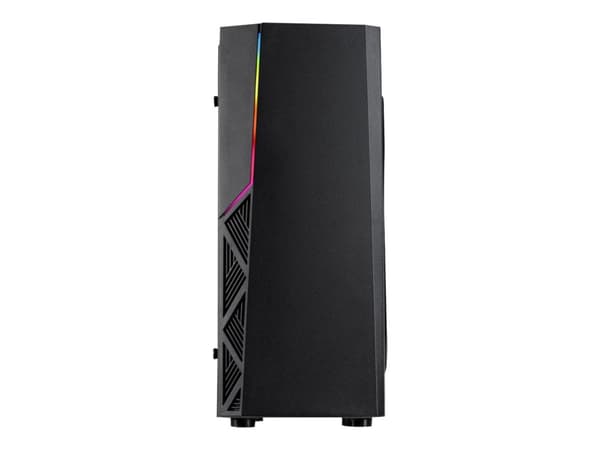 Inter-Tech B-02 - Tower - ATX - genomskinlig sidopanel (akryl) - ingen strömförsörjning (ATX) - USB/ljud
