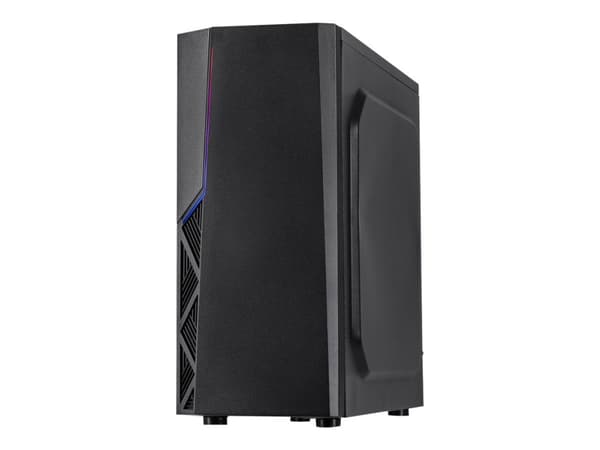 Inter-Tech B-02 - Tower - ATX - genomskinlig sidopanel (akryl) - ingen strömförsörjning (ATX) - USB/ljud