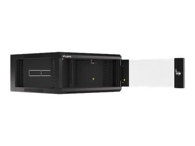 Lanberg WFFA Series - Rack skåp - väggmontering - RAL 9004, svart - 4U - 19"