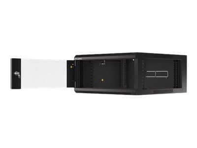 Lanberg WFFA Series - Rack skåp - väggmontering - RAL 9004, svart - 4U - 19"