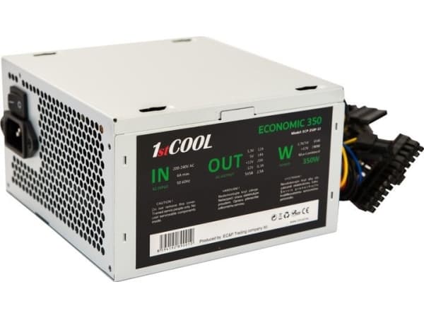 1stCOOL Virtalähde ATX 350W ECONOMIC, PPFC (ECP-350P-12)