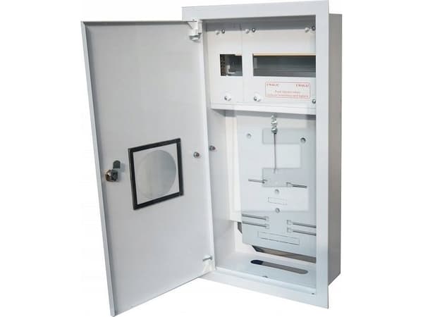 ALFAKO A-RW12E Upotettava kytkentätaulu metalo sp. 1 X TL 3F elektronimittarille + 11 suojaa lukitusikkuna RAL 9003A-RW12E