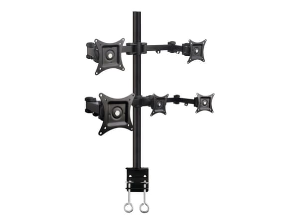 ART L-05 - Monteringssett - for 5 LCD-skjermer - aluminium, stål, kobber - pulverbelagt svart - skjermstørrelse: 13"-20" - skrivebordsmonterbar