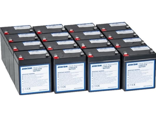 AVACOM AVA-RBC140-KIT, Forseglet blysyre (VRLA), 16 stykker, Sort, Vietnam, APC RBC140, 30,9 kg
