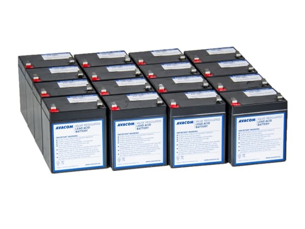 AVACOM AVA-RBC140-KIT, Forseglet blysyre (VRLA), 16 stykker, Sort, Vietnam, APC RBC140, 30,9 kg