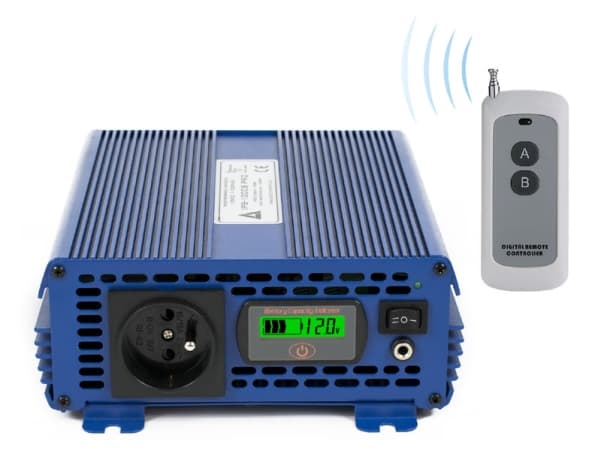 AZO Digital converter Voltage converter 12 VDC/230 VAC ECO MODE SINUS IPS-1000S PRO 1000W