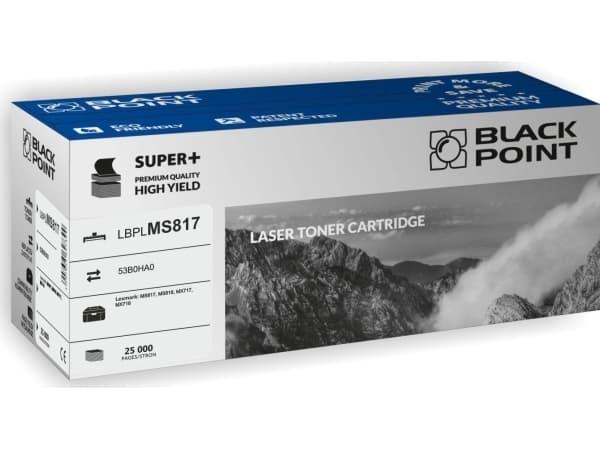 Black Point Super Plus Toner LBPLMS817 replaces Lexmark 53B0HA0, 25,000 pages