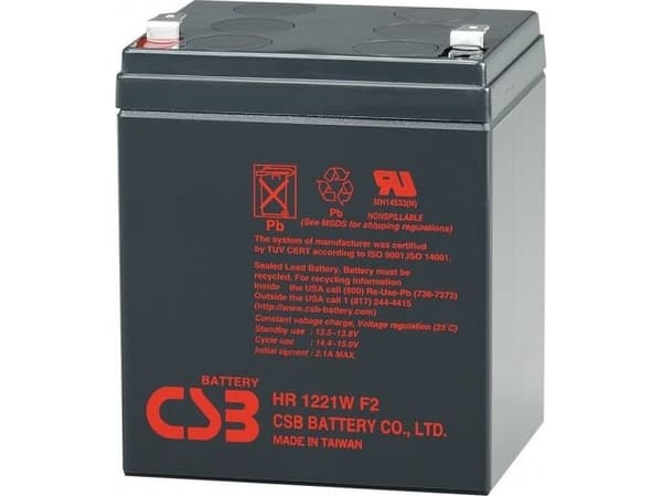 Avacom CSB blysyrebatteri for HR1221WF2 HighRate, 12V, 5,1Ah, HR1221WF2, PBCS-12V005.1-F2AH