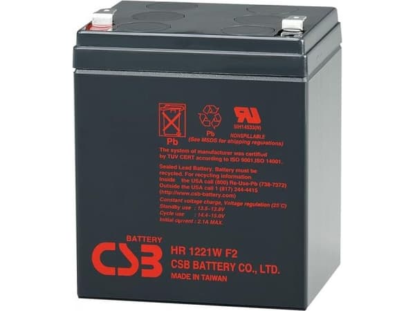 Avacom CSB blysyrebatteri for HR1221WF2 HighRate, 12V, 5,1Ah, HR1221WF2, PBCS-12V005.1-F2AH