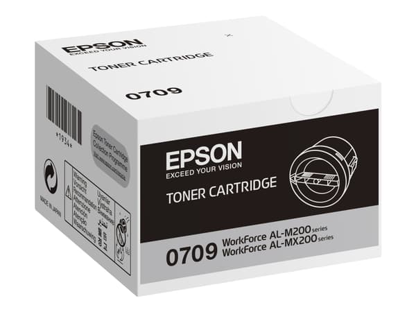 Epson 0709 - Svart - original - tonerkassett - för WorkForce AL-M200DN, AL-M200DN Double pack bundle ETD, AL-M200DW, AL-MX200DNF, AL-MX200DWF