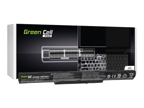 Green Cell PRO - Batteri til bærbar PC (tilsvarer: Acer AS16A5K) - litiumion - 4-cellers - 2600 mAh - svart - for Acer Aspire E 15 E5-553, E5-553G, E