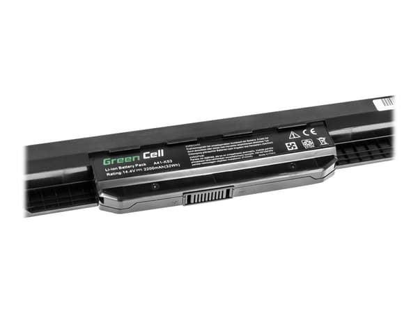 Green Cell - Batteri til bærbar PC (tilsvarer: ASUS A32-K53) - litiumion - 4-cellers - 2200 mAh - svart - for ASUS X43SJ; X43SV; X43U; X44H; X44L; X5