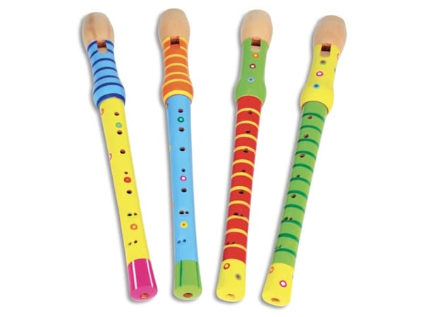 Bontempi Wooden Recorder, Barokki, Sopraano/Diskantti, Puu, Monivärinen, 2-osainen, 32,3 cm