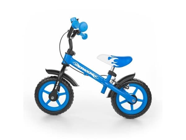 Milly Mally Dragon Z Hamulcem, Bysykkel, Barn, Unisex, Stål, Sort, Blå, Hvit, 25,4 cm (10")