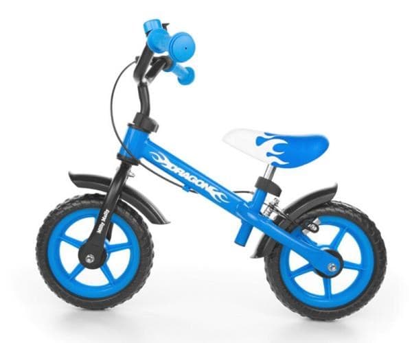 Milly Mally Dragon Z Hamulcem, Bysykkel, Barn, Unisex, Stål, Sort, Blå, Hvit, 25,4 cm (10")