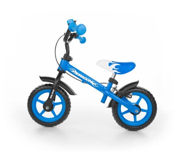 Milly Mally Dragon Z Hamulcem, Bysykkel, Barn, Unisex, Stål, Sort, Blå, Hvit, 25,4 cm (10")