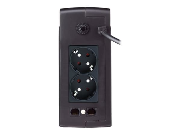 PowerWalker VFD 600 - UPS - AC 220/230/240 V - 300 Watt - 600 VA 7 At - output-stikforbindelser: 2 - sort