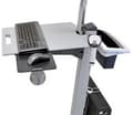 Miniatyrbilde 5 av 5: Ergotron Neo-Flex - Monteringskomponent (håndtak, bakre kurv) - plastikk - to-tonet grått - vognmonterbar - for P/N: 24-205-214, 24-206-214