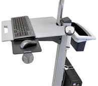 Ergotron Neo-Flex - Monteringskomponent (håndtak, bakre kurv) - plastikk - to-tonet grått - vognmonterbar - for P/N: 24-205-214, 24-206-214