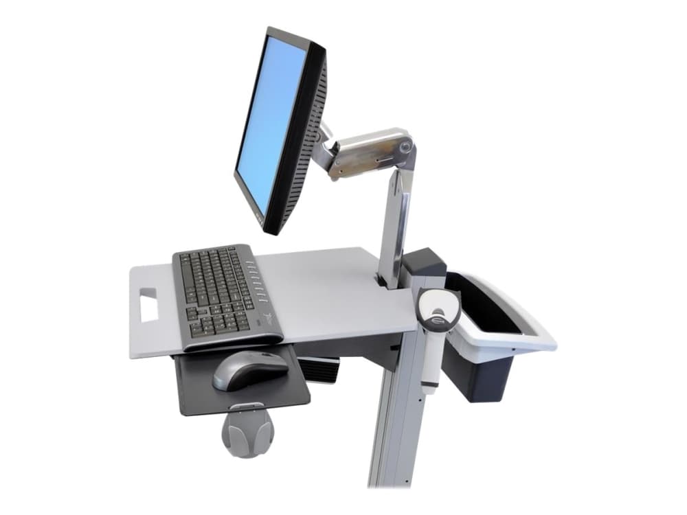 Ergotron Neo-Flex Basket and Handle Kit - Monteringssats (handtag, korg) - grå i två toner - monterbar på vagn - för P/N: 24-205-214, 24-206-214