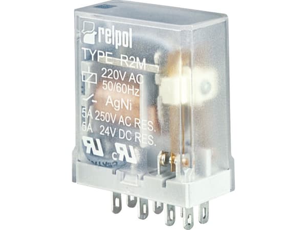 Teollisuusrele 2P 12V AC AgNi R2M-2012-23-5012 620484