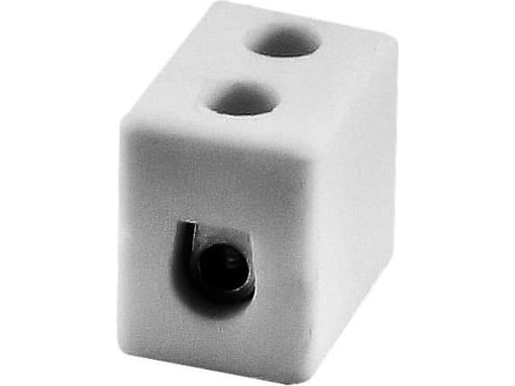 Simet Porcelain gängad kontakt CPO-5A-1P 4mm2 1-spår vit (80711516)
