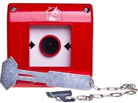 Spamel Surface mounted fire protection button 1Z red with hammer (OP1-W01-A10-M)