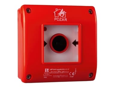 Spamel Manuell brannmelder A n/t OP1 1NO 1NC 230V OP1-W01-A11-230