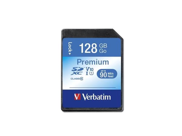 Verbatim Premium - Flash-minneskort - 128 GB - UHS Class 1 / Class10 - 600x - SDXC UHS-I
