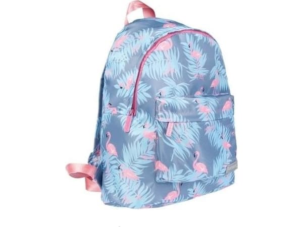 Starpak Blue flamingo skoleryggsekk