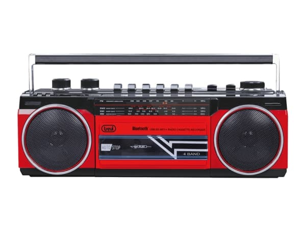 Trevi RR 501 BT, Personlig, Analog, FM, MW, SW, Sort, Blå, Rotasjon, Utvendig