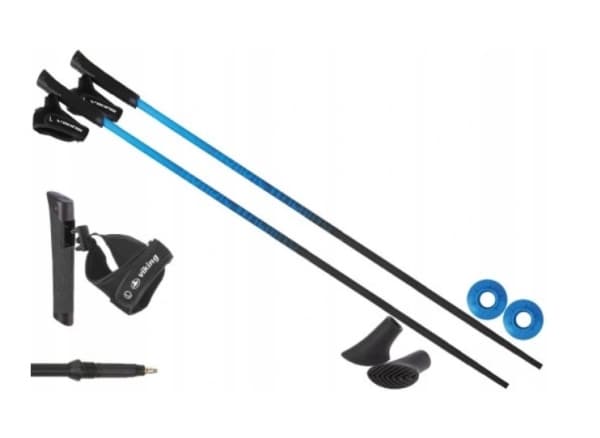 Viking Nordic Walking sauvat Pro-Trainer 115 cm musta/sininen (650/20/7879)