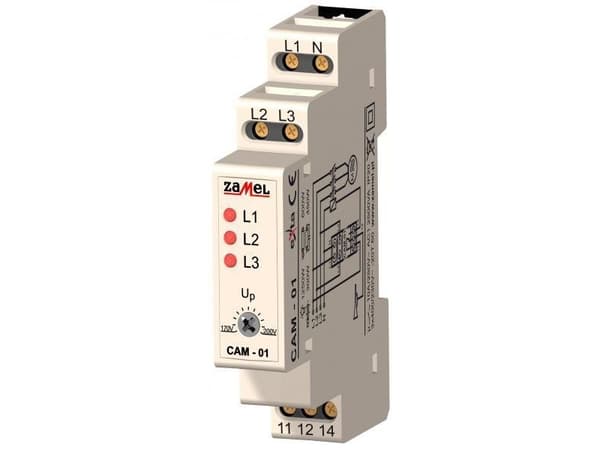 Zamel Faz 230/400V AC CAM-01 epäsymmetria-anturi 230/400V AC