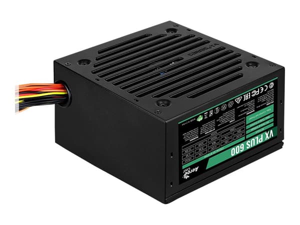 AeroCool VX PLUS 600 - Strømforsyning (intern) - ATX12V 2.3 - AC 230 V - 600 watt Sort
