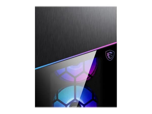 MSI MPG SEKIRA 100R - Tower - utökad ATX - genomskinlig sidopanel (glas) - ingen strömförsörjning (ATX) - USB/ljud Svart
