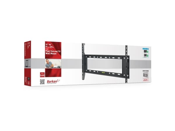 Barkan Mounting Systems E400+, 81,3 cm (32"), 2,29 m (90"), 60 kg, 75 x 75 mm, 600 x 400 mm, Svart