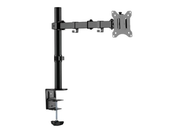 DIGITUS DA-90399 - Monteringssett (leddarm, stang med klemmesokkel, VESA-monteringsbrakett) - for monitor / curved monitor - stål - matt svart - skje Sort